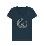 Denim Blue Printed T-shirt Front
