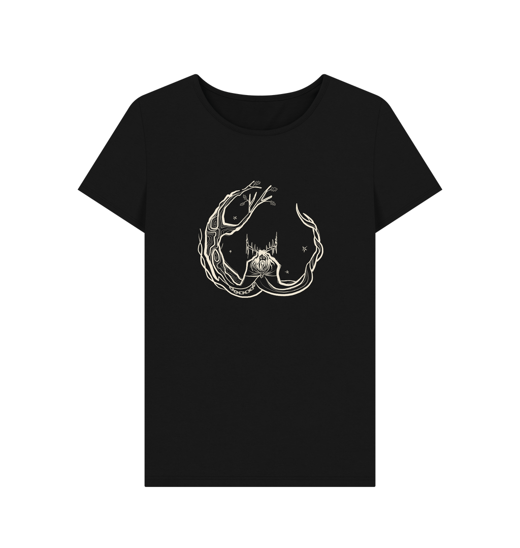 Black Printed T-shirt Front