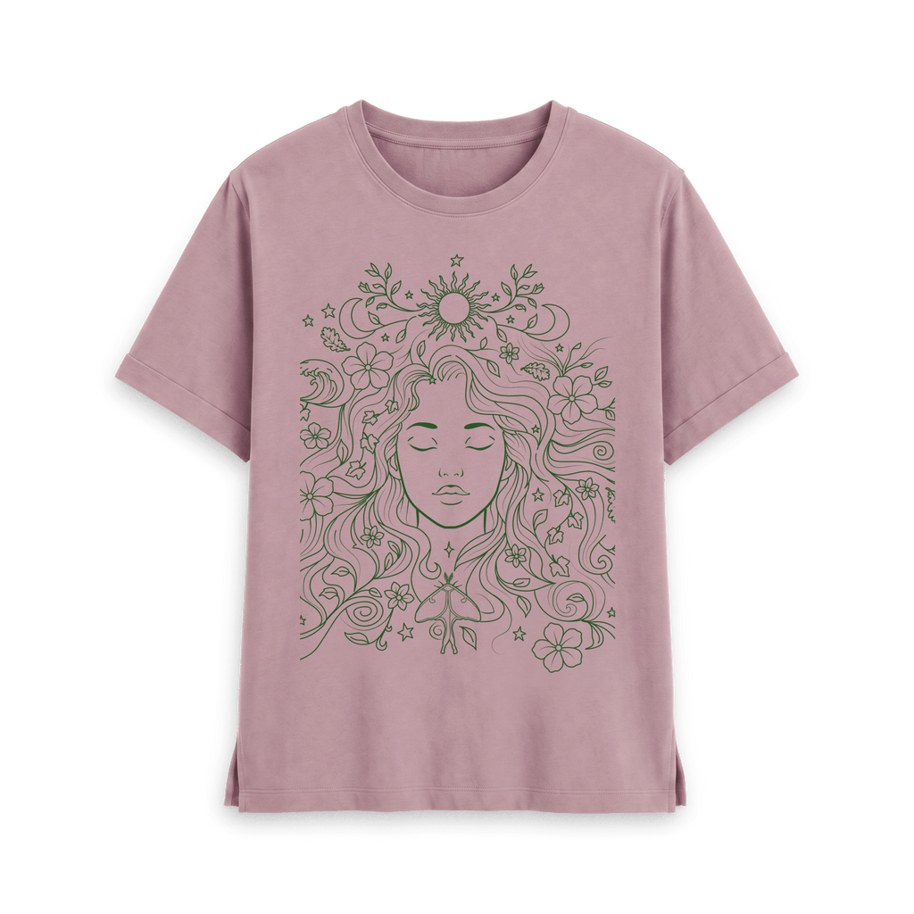 Mauve Printed T-shirt Front