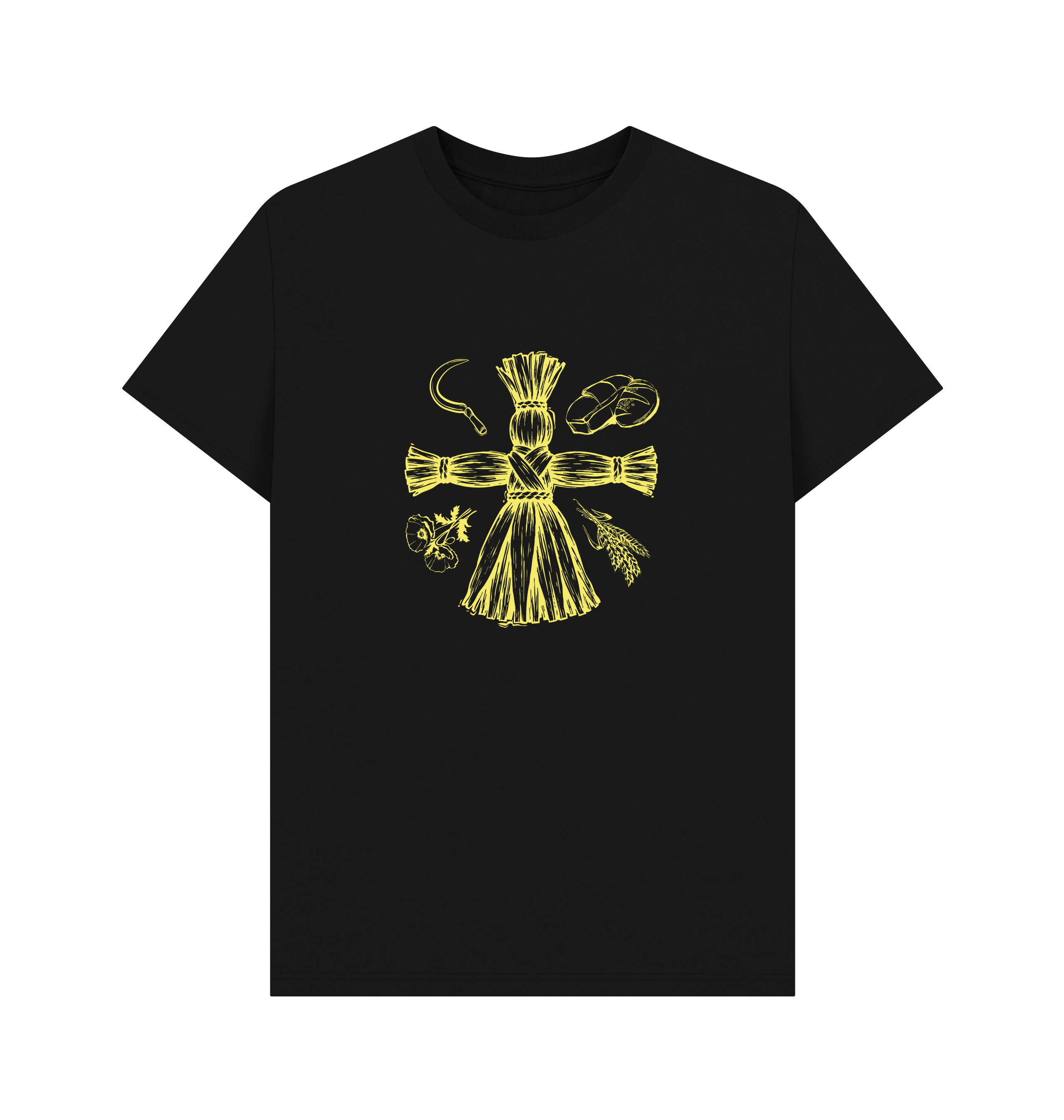 Black Printed T-shirt Front