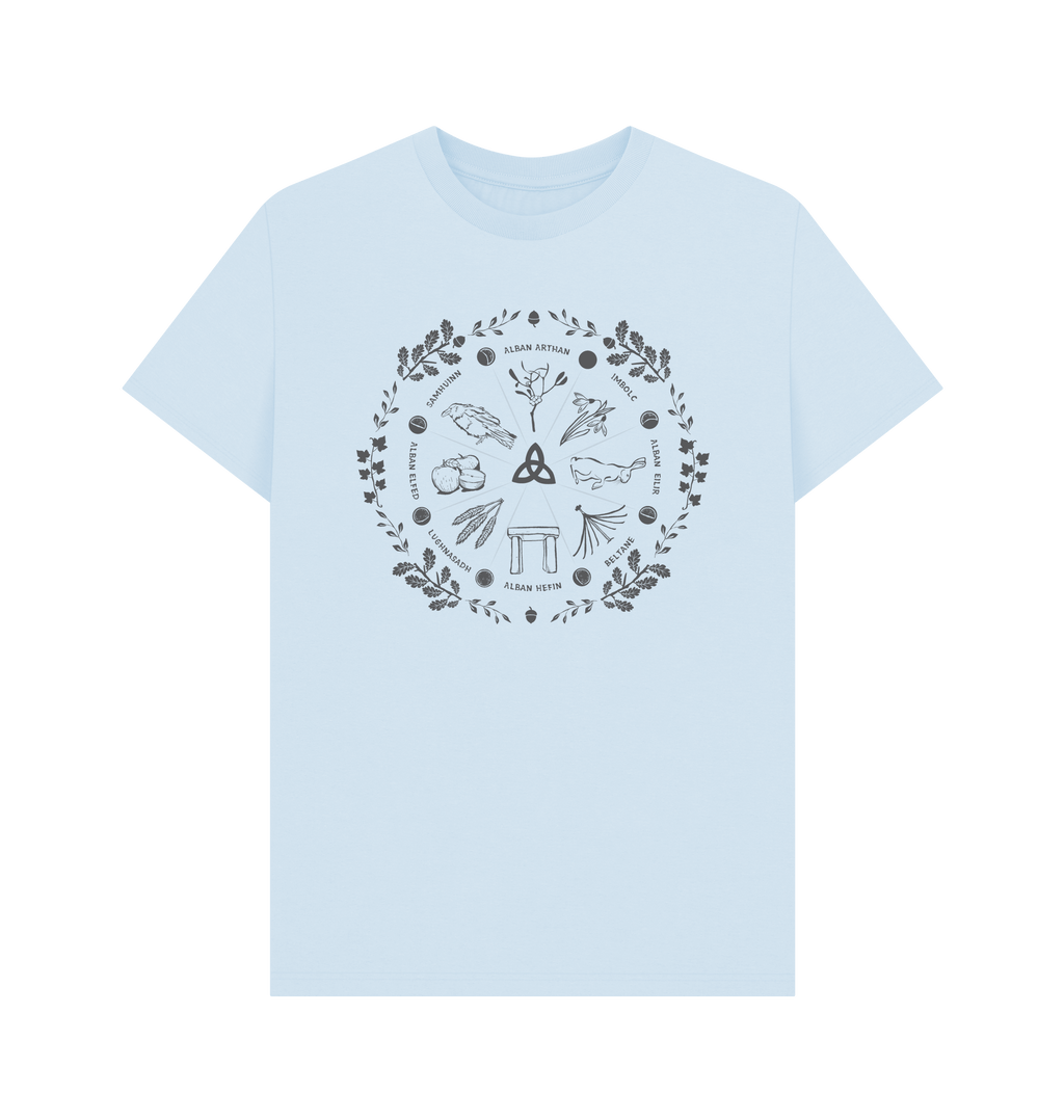 Sky Blue Printed T-shirt Front