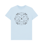 Sky Blue Printed T-shirt Front