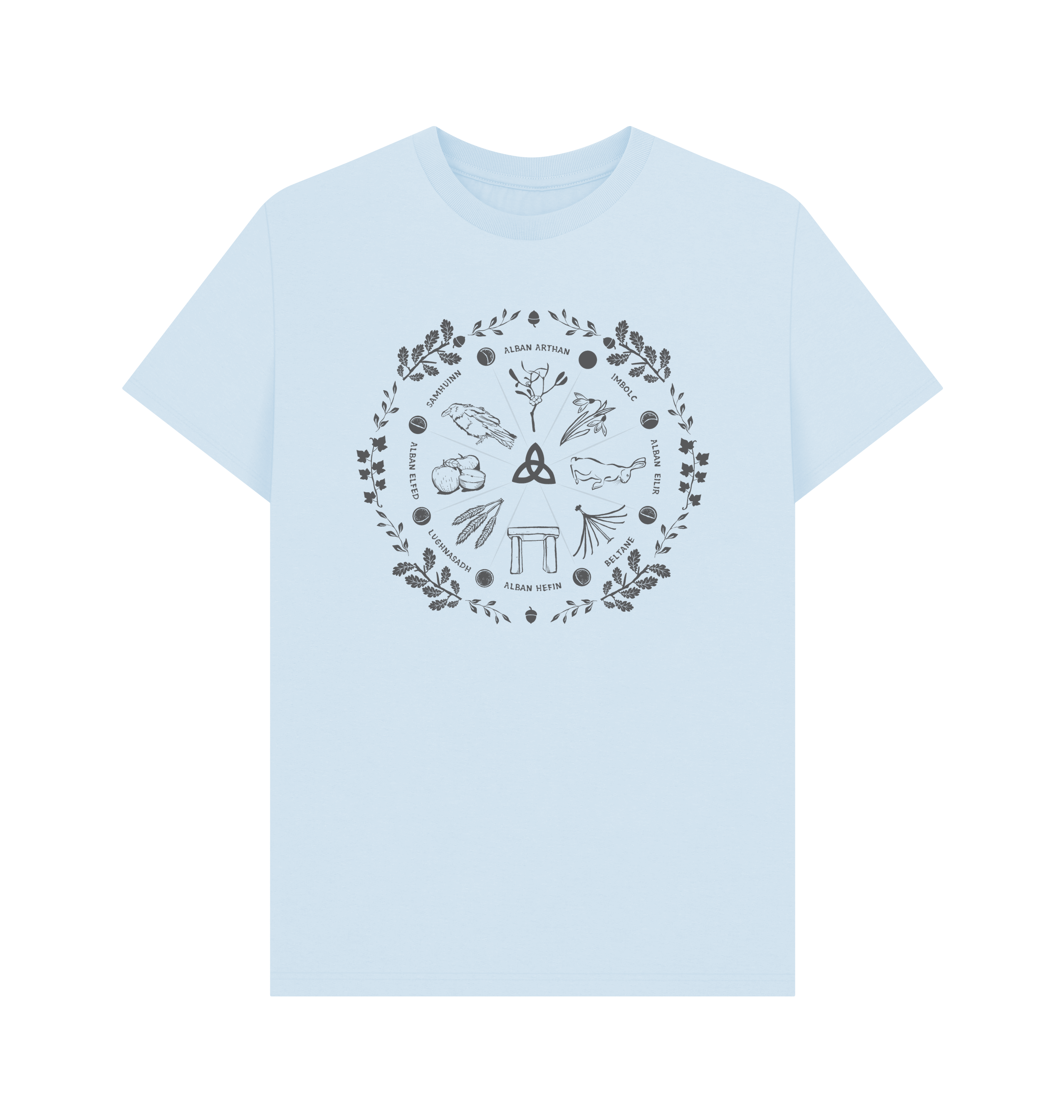 Sky Blue Printed T-shirt Front