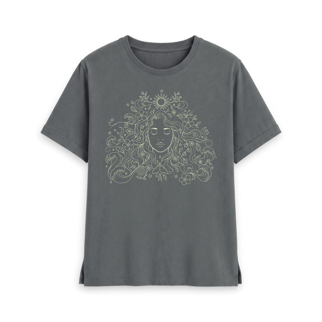 Slate Grey Printed T-shirt Front