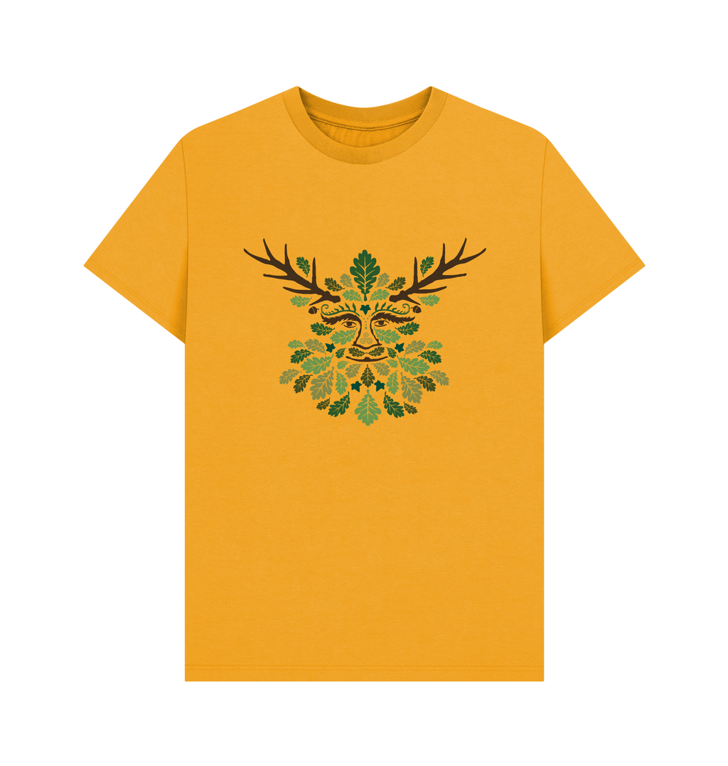 Mustard Printed T-shirt Front