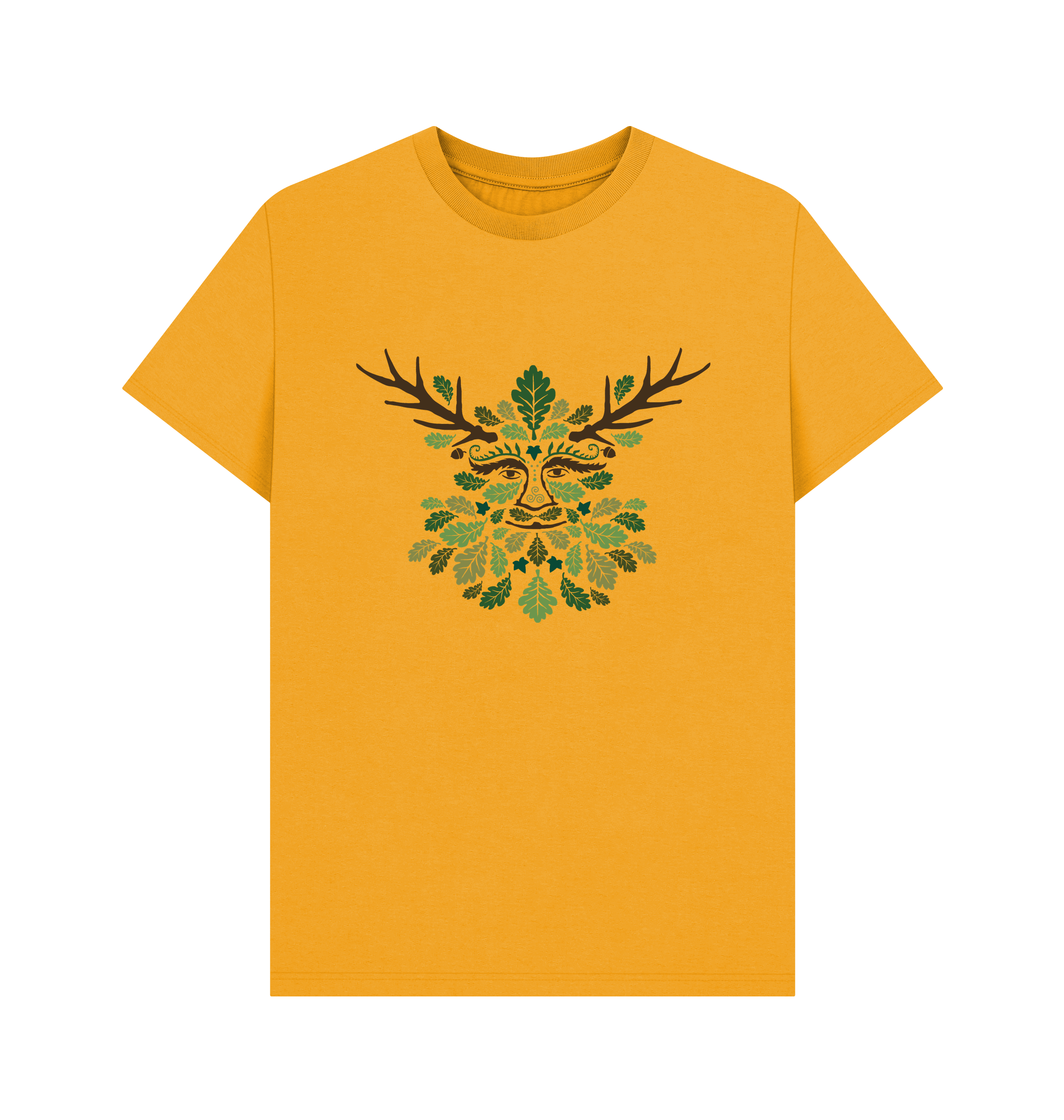 Mustard Printed T-shirt Front