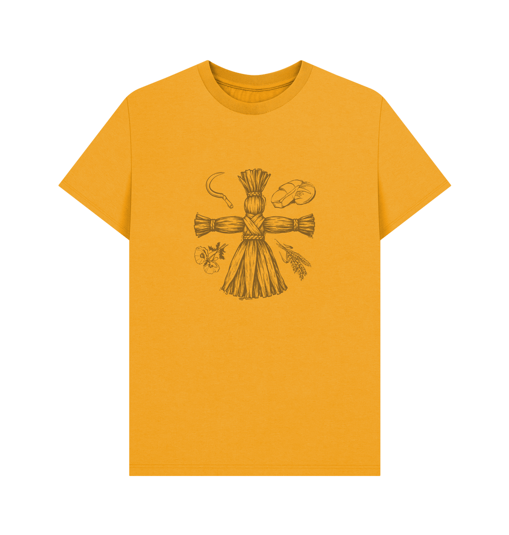 Mustard Printed T-shirt Front