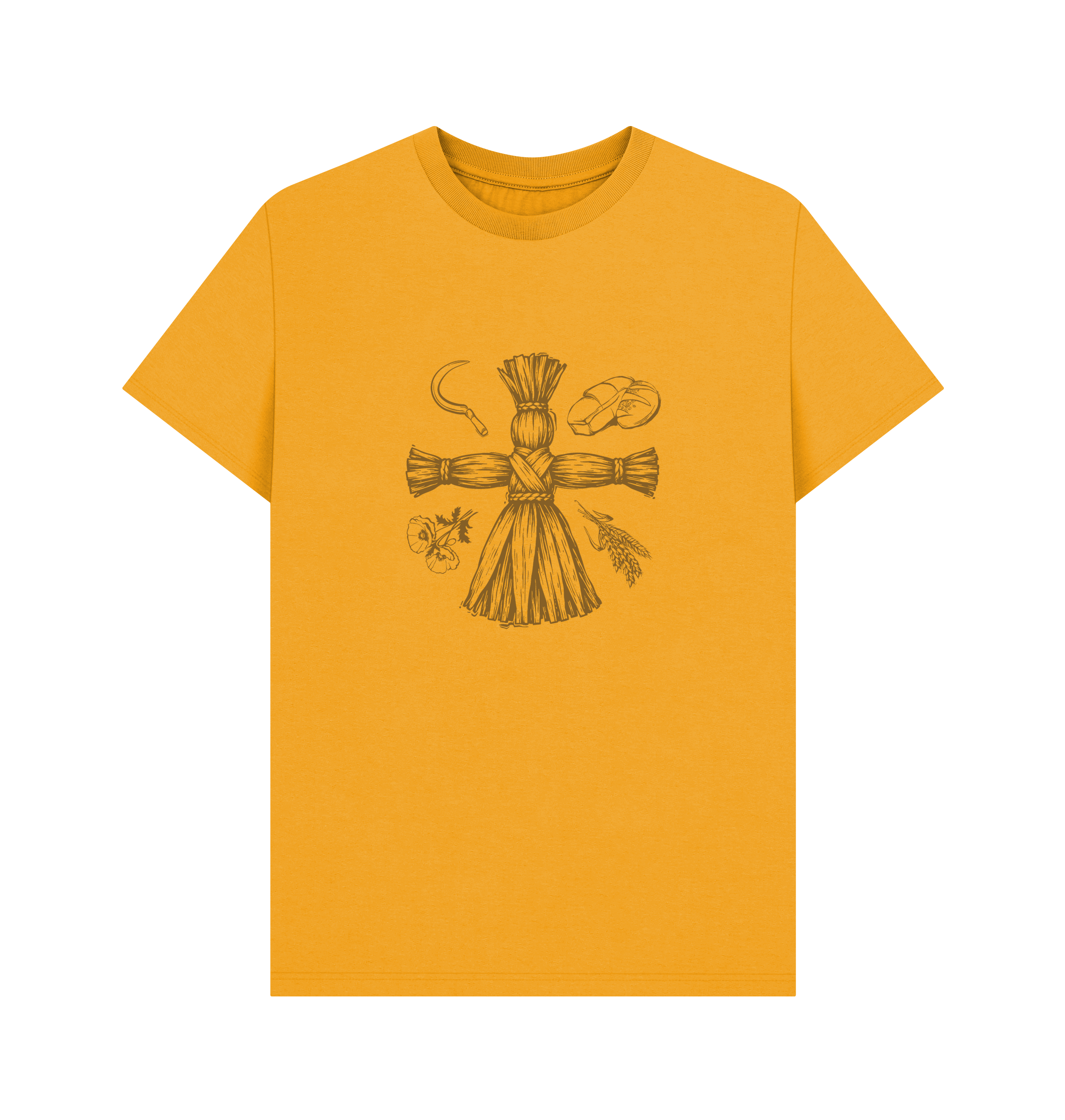 Mustard Printed T-shirt Front