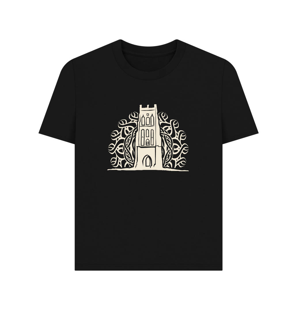 Black Printed T-shirt Front