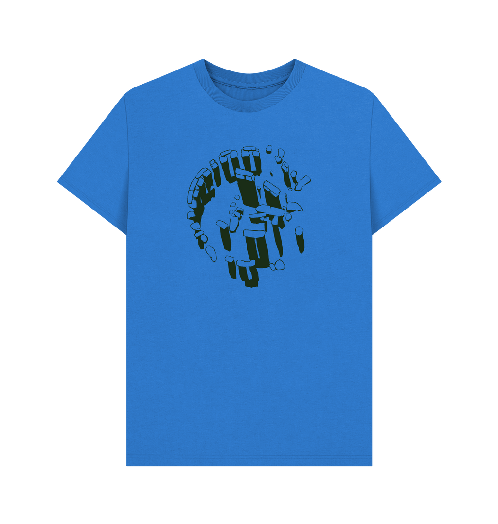 Bright Blue Printed T-shirt Front