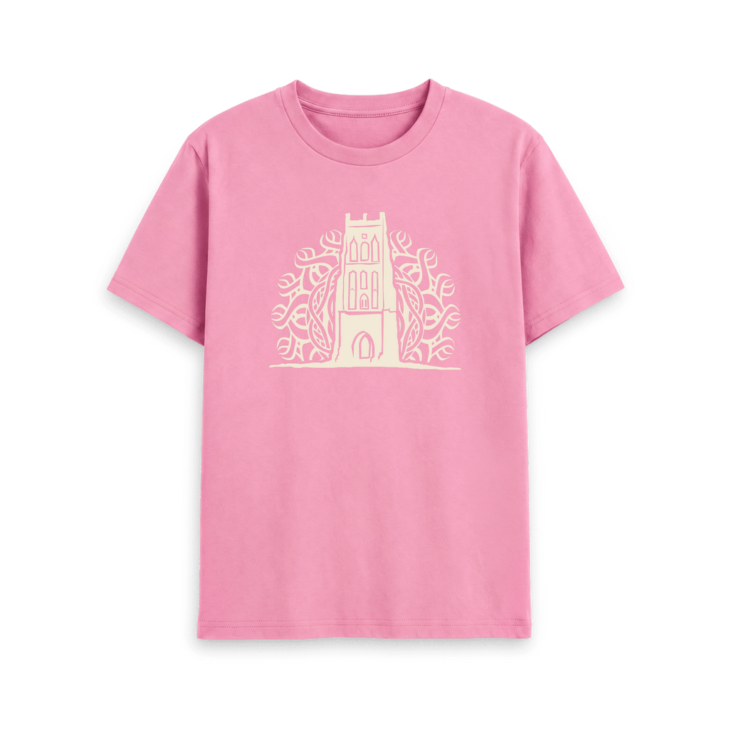 Rose Pink Printed T-shirt Front