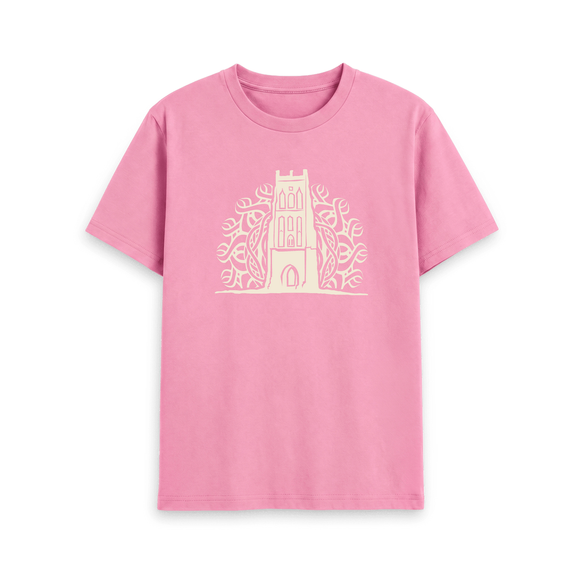 Rose Pink Printed T-shirt Front