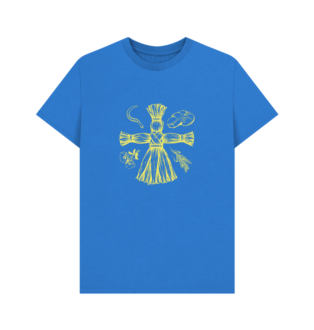 Bright Blue Printed T-shirt Front