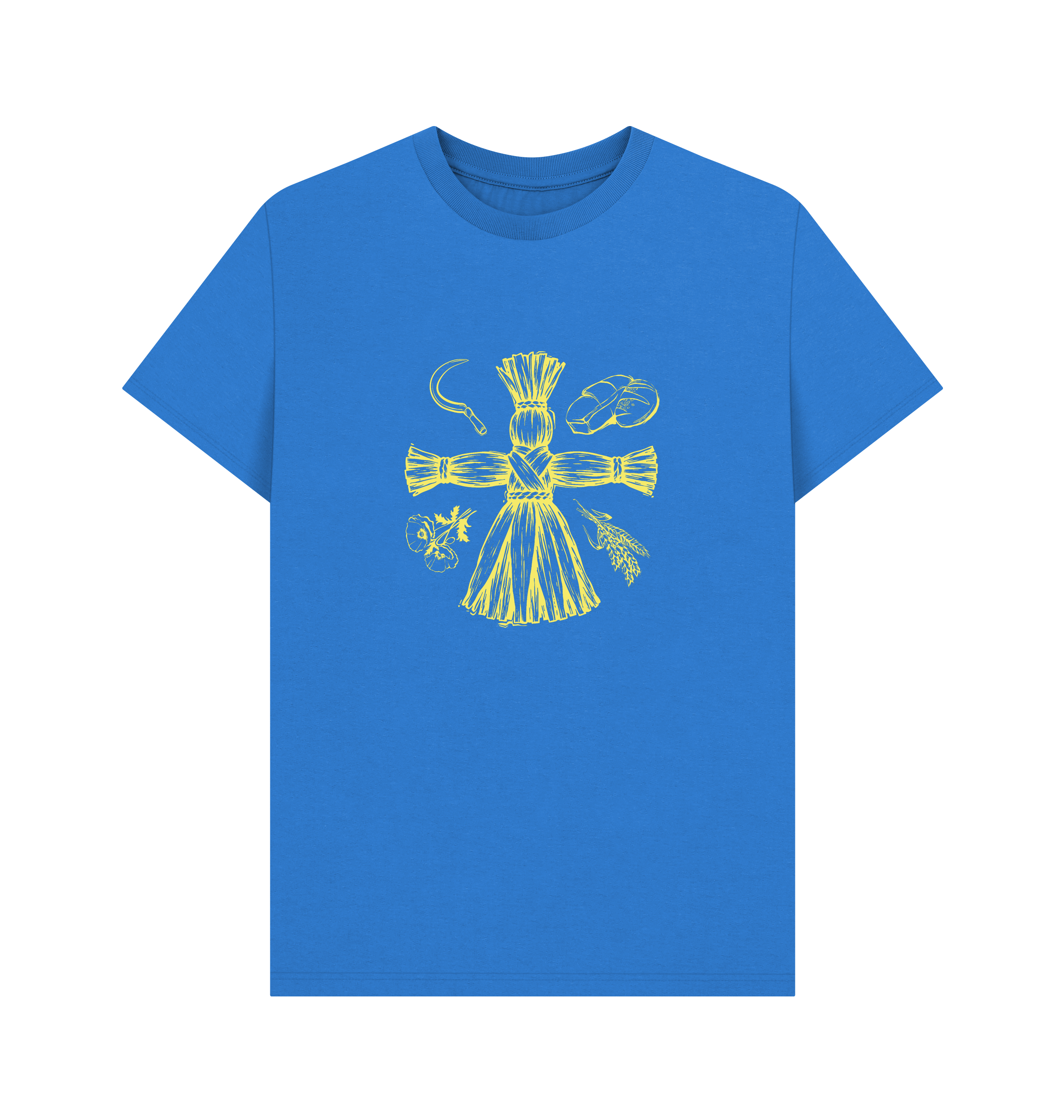 Bright Blue Printed T-shirt Front
