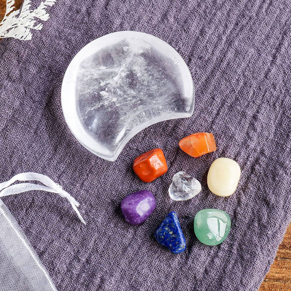 Clear Quartz Moon Plate