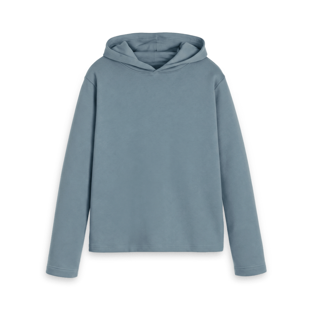Stone Blue Printed Hoody Front