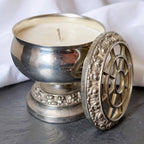 Ianthe Silver Rose Bowl Candle